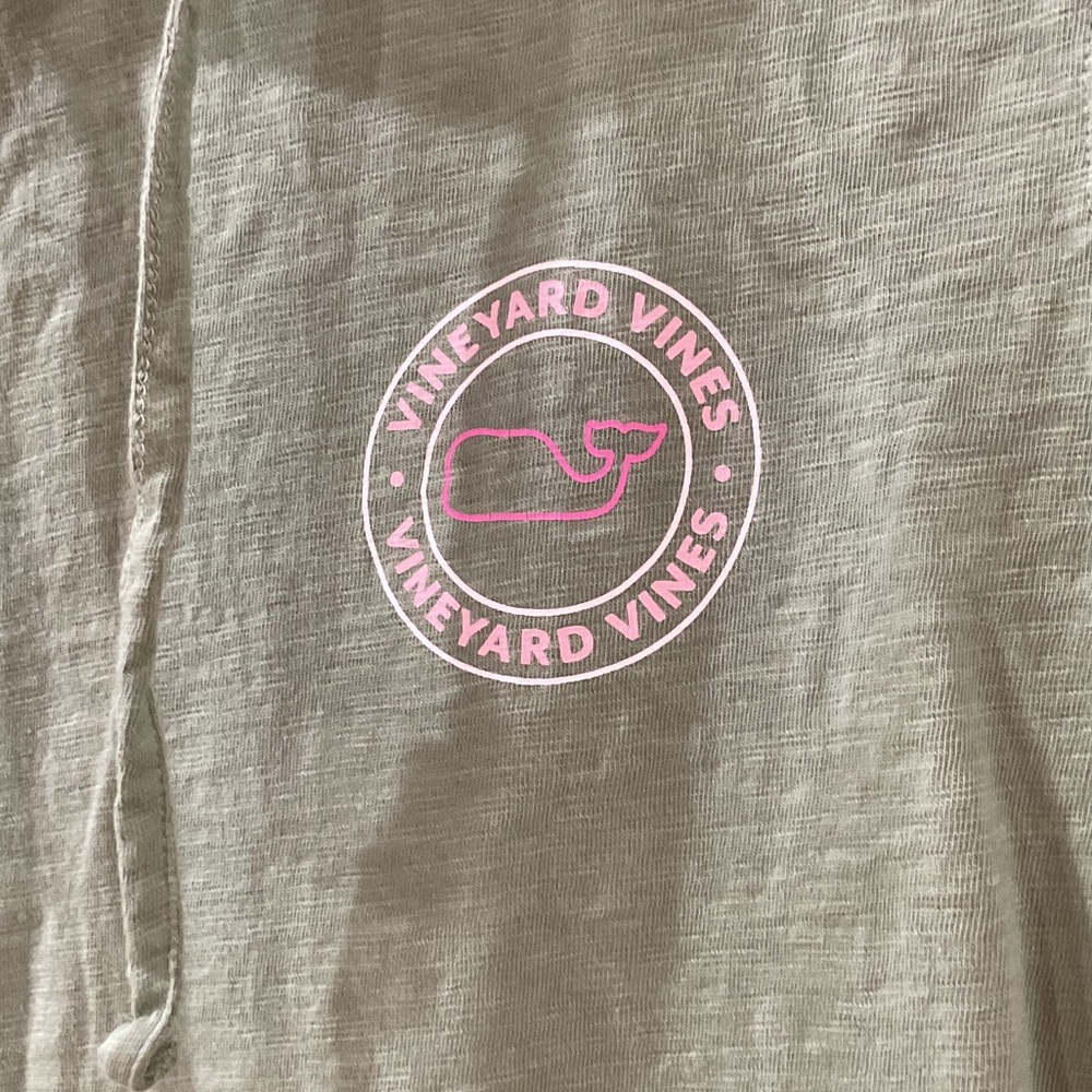 Vineyard Vines Olive Hoodie with Pink Logo - Picture 2 of 4